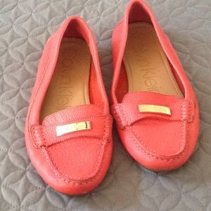 Calvin Klein leather flats